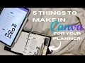 Top 5 Things to Make in Canva for my Planner