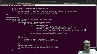 Livecoding Writing the SQL Parser for INSERT INTO columnlist VALUES in MemCP