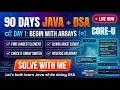 LIVE Solve With Me Day 1 Array Basics 90 Days Java DSA Challenge