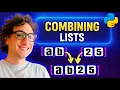 How to Combine Lists in Python 4 Simple Ways and ZIP Visually Explained Course 30