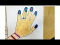 nail coloring pages ASMR RELAX