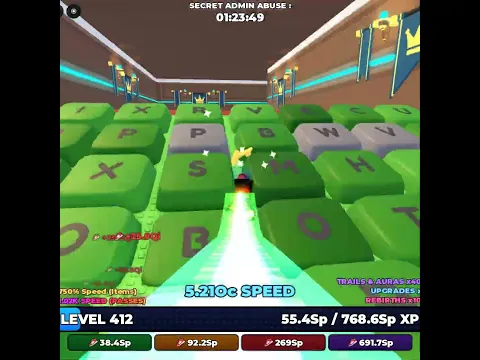 NEW STAGE UNLOCKED in World 2! 🔥 NEW UPDATE | +1 speed Keyboard Castle Escape | Roblox