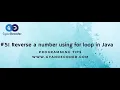 Reverse a number using for loop in Java