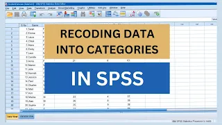 SPSS 3 Recode Data Transform Recode into Different Variables