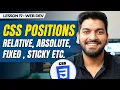 Mastering CSS Position Property Static Relative Absolute Fixed and Sticky Episode - 17