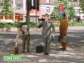 Sesame Street Bill Irwin Break Dances at Bus Stop