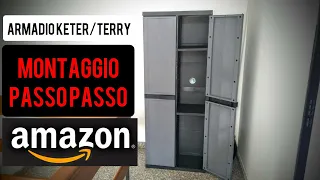 MONTAGGIO ARMADIO PER ESTERNI KETER TERRY TOOMAX PLASTICA PVC PORTASCOPE TUTORIAL