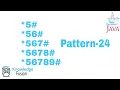 Pattern-24 using JAVA Programming Pattern ICSE