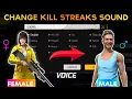 How to Change First Blood voice Female to Male in Free Fire 🤫 | kill Strike Notification Change🥸.
