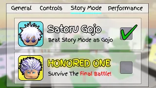 I Beat The GOJO STORYMODE in Jujutsu Shenanigans!