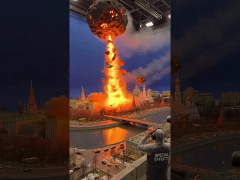 Miniature Moscow vs Real Asteroid Impact – No CGI ☄️
