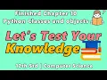 12th Std TN State Board Computer Science Chapter 10 Python Classes and Objects MCQ Self Test