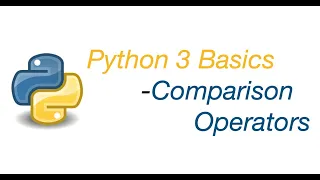 Python 3 Basics Comparison Operator