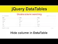 07 - How to hide column in DataTable with Source Code jQuery DataTable example