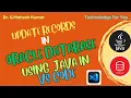 UPDATE RECORDS IN ORACLE DATABASE USING JAVA IN VS CODE
