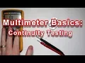 Multimeter Basics Continuity Tests