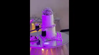 تقطيع كيكة العرسان حسين ومنار 