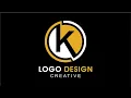 Creative Letter K Logo With Circle Element Template Design In Coreldraw Amazing Tips Tricks