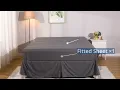 B0BJPMFY1G JOLLYVOGUE Pintuck King Size Comforter Sets 8 Pieces Light Gray Bed in a Bag Comforter Se