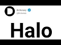 Halo Meaning In English