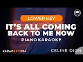 Lagu It's All Coming Back To Me Now - Celine Dion (Lower Key - Piano Karaoke)