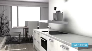 Safera Siro Stove Guard - Installation model PCU6 3-F