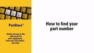 Finding Parts Using Cat Service Information System SIS
