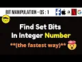 Find Set Bit In Integer Number