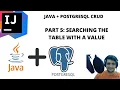 JAVA PostGreSQL CRUD in 2021 PART 5 Searching the table by a value