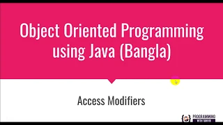 Access Modifiers in Java Programming Java Programming Bangla Tutorial