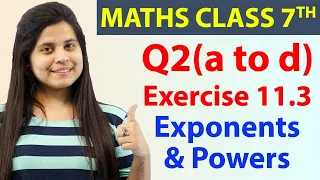 Q 2(a to d), Ex 11.3 - Exponents & Powers - Chapter 11, Maths Class 7th - NCERT