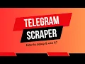 Telegram Scraper Scrape members from one group to another Setup Telegram Scraper