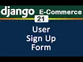 21 Django E Commerce user signup form English