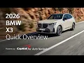 2026 BMW X3 Quick Overview Capital One Auto Navigator