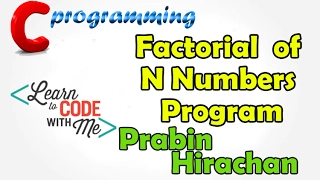 C Programming Tutorial Factorial program in c