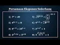 Persamaan eksponen sederhana