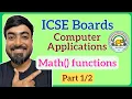 ICSE Class 10 Computer Applications Important Math Functions Java sqrt pow round ceil floor