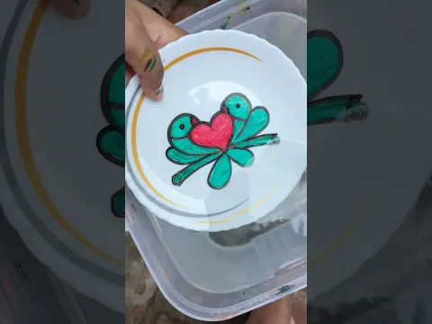 How to Draw Cute Love Birds from Heart Shape ❤️🦜 | Floating Pen Art