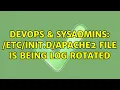 DevOps SysAdmins file is being log rotated 2 Solutions