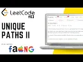 63 Unique Paths II Leetcode Medium