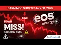 Download Lagu Eos Energy (EOSE) EARNINGS DISASTER! Misses on EPS \u0026 Revenue!