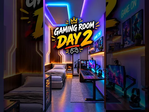 New Gaming Room Day 2 #shorts #minivlog
