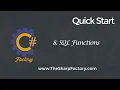 Quick Start 8 - SQL Functions