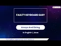 Faulty Keyboard Easy Module Arrays And String In English Java - 1