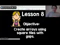 2nd Grade EngageNY Math - Module 6 Lesson 8 Create arrays using square tiles with gaps