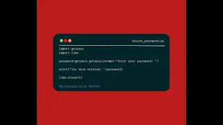 Python getpass - Securely input password