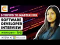 5 Topics To Master For Software Developer Interview Software Interview Tips CodingNinjasIndia