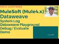 System Log in MuleSoft Dataweave - Mule4