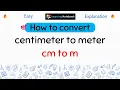 cm to m - how to convert centimeter to meter