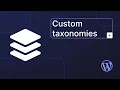Custom taxonomies